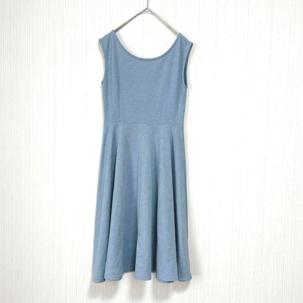 Espie Sleeveless Flare Dress Light Blue 38 Cut and Sew
